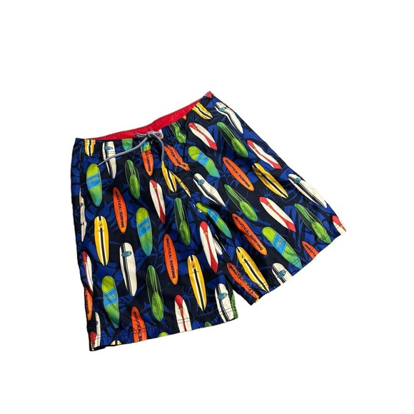 Nautica Men's 36W Swim Trunks Board Shorts Surfboard Pattern Inside&Out Pockets - Picture 2 of 12